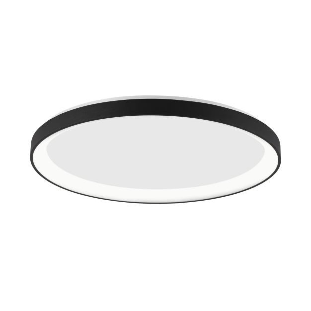 Nova Luce Pertino - plafonnier - Ø 48 x 6 cm - 38W LED dimmable incl. - noir sable