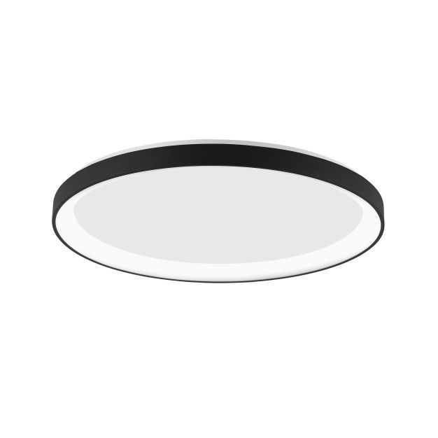 Nova Luce Pertino - plafonnier - Ø 38 x 6 cm - 30W LED dimmable incl. - noir sable