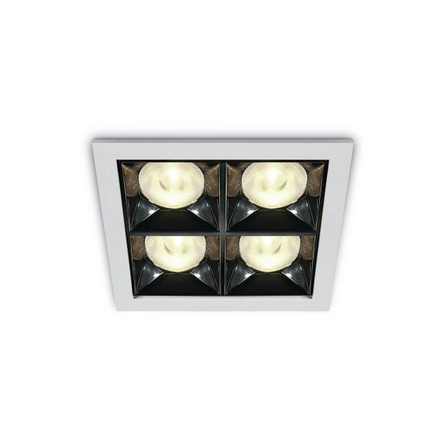 ONE Light Mirror Square Boxes - spot encastré - 93 x 93 mm, 85 x 85 mm taille d'encastrement - 16W LED incl. - blanc