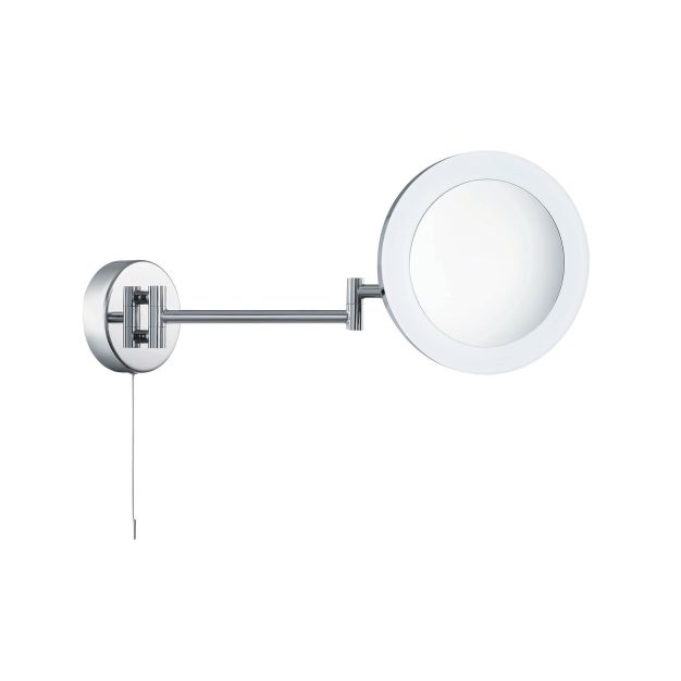 Searchlight Miroirs de salle de bains - miroir avec éclairage et interrupteur à tirette - 40 x 20 x 20 cm - 3W LED dimmable incl - IP44 - chrome