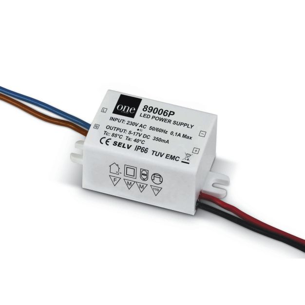 ONE Light driver mini series - 230V - 350mA - 2-6W - IP66 - non dimmable