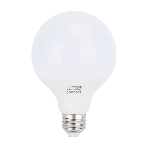 Lutec Smart LED bulb - Lutec Connect - Ø 9,5 x 14,2 cm - E27 - 10,5W - fonction dimming et couleur de lumière réglable via l'application - RGB+W