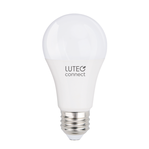 Lutec Smart LED bulb - Lutec Connect - Ø 6 x 11,8 cm - E27 - 9,2W - fonction dimming et couleur de lumière réglable via l'application - RGB+W