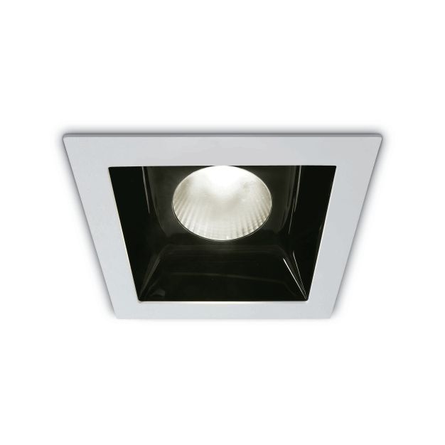 ONE Light Shop Square Boxes - spot encastré - 140 x 140 mm, 130 x 130 mm taille d'encastrement - 30W LED incl. - blanc - couleur de lumière blanc chaud