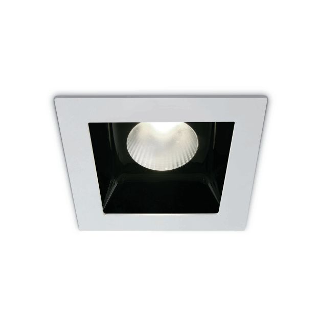 ONE Light Shop Square Boxes - spot encastré - 120 x 120 mm, 105 x 105 mm taille d'encastrement - 20W LED incl. - blanc - couleur de lumière blanc chaud