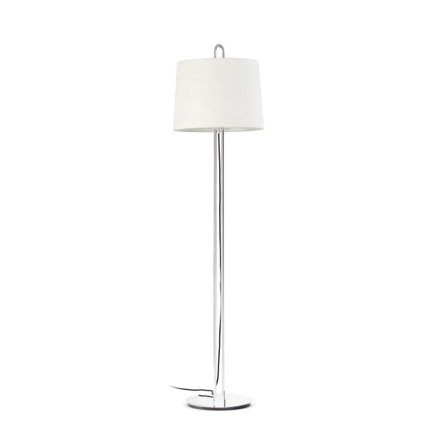 Faro Montreal - lampadaire - 160 cm - chrome et blanc