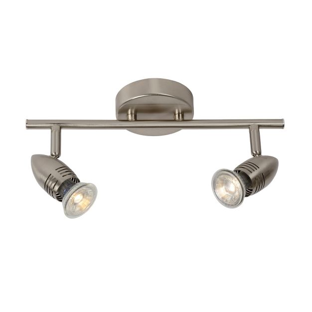 Lucide Caron 2 - spot en saillie - 32 x 9 x 13 cm - 2 x 5W LED incl. - chrome satiné