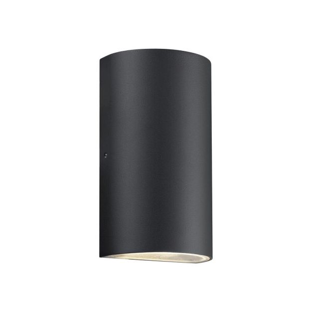 Nordlux Rold Round - applique murale extérieure - 9 x 16 x 5,5 cm - 2 x 5W LED incl. - IP54 - noir