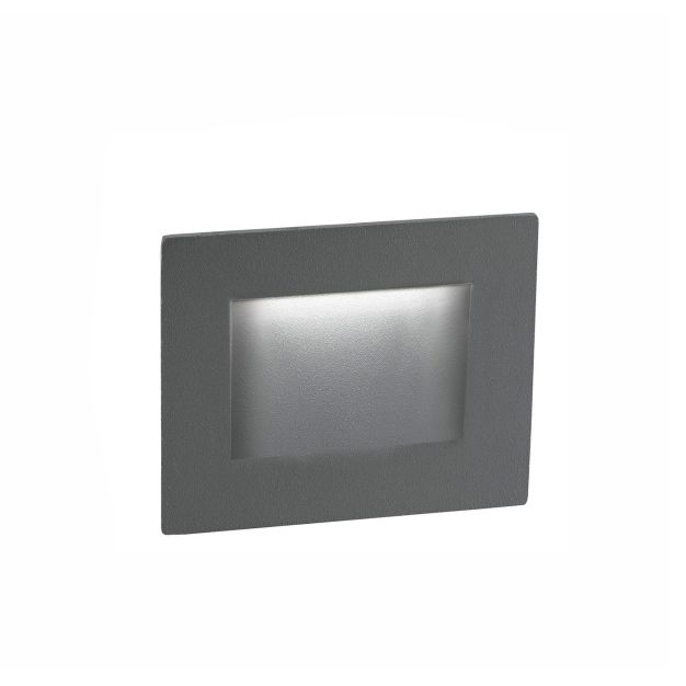 Nova Luce Krypton - applique encastrée - 8 x 7 x 8 cm - 3W LED incl. - IP54 - gris foncé