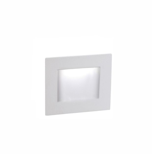 Nova Luce Krypton - applique encastrée - 8 x 7 x 8 cm - 3W LED incl. - IP54 - blanc