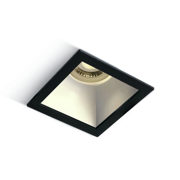 ONE Light Chill Out - spot encastrable - 84 x 84 mm, 76 x 76 mm format encastrable - noir et blanc