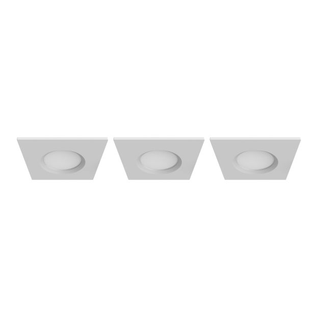 Nordlux Apollo - set de 3 - 5.5W LED incl - 85 x 85 mm, Ø 72 mm encastré - IP65 - blanc