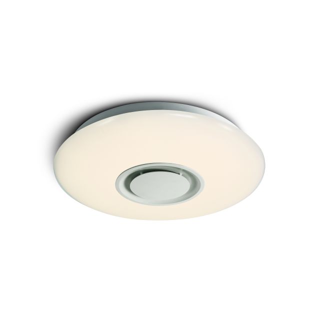 ONE Light Indoor LED - plafonnier avec haut-parleur bluetooth - Ø 40 x 5,5 cm - 24W LED incl. - blanc