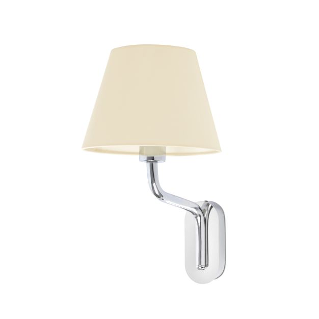 Faro Eterna - applique murale - 21,5 x 20 x 16 cm - beige et chrome