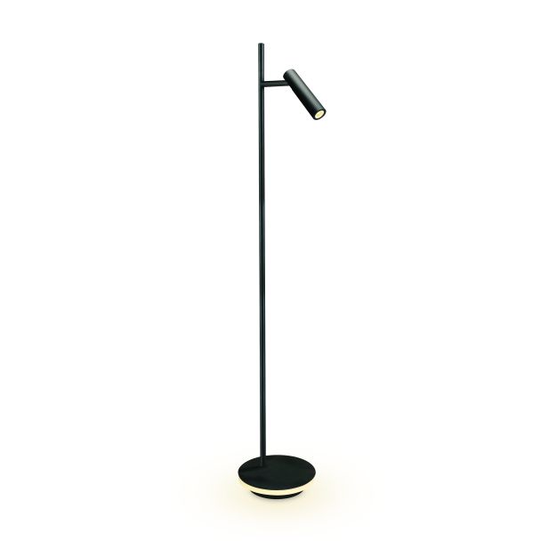 ONE Light - lampadaire - 140 cm - 3W + 8W LED incl. - noir