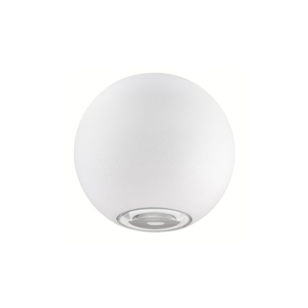 Nova Luce Como - applique murale extérieure - Ø 11 x 8,5 cm - 2 x 5W LED incl. - IP54 - blanc