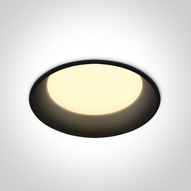 ONE Light Downlights Fixe LED - spot encastré - Ø 175 mm, Ø 165 mm encastré - 22W LED incl. - noir