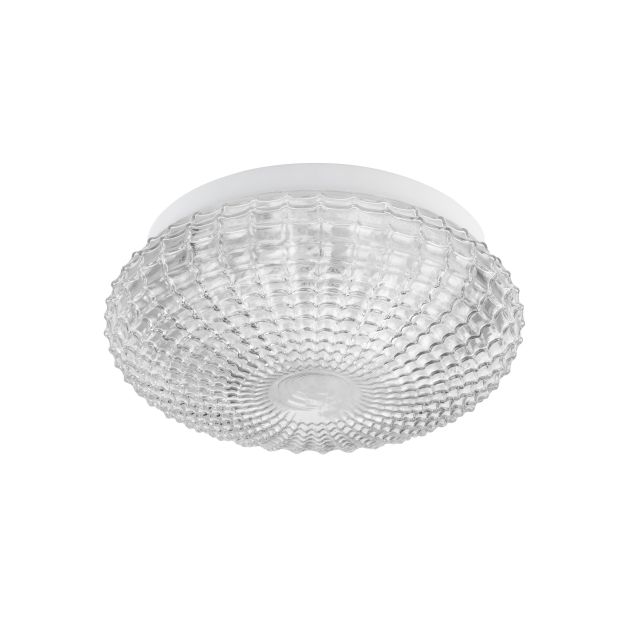 Nova Luce Clam - plafonnier de salle de bains - Ø 30 x 12 cm - IP44 - transparent