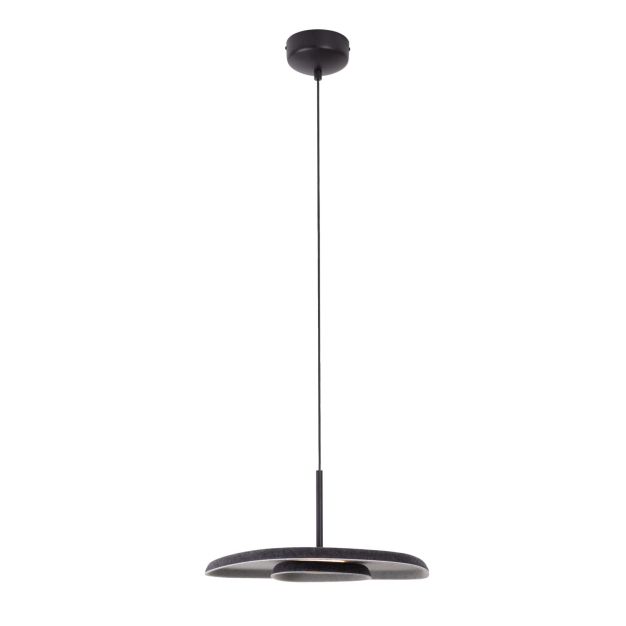 Maxlight Deux - lampe suspendue - 40 x 30 x 190 cm - 5W LED incl - noir et gris