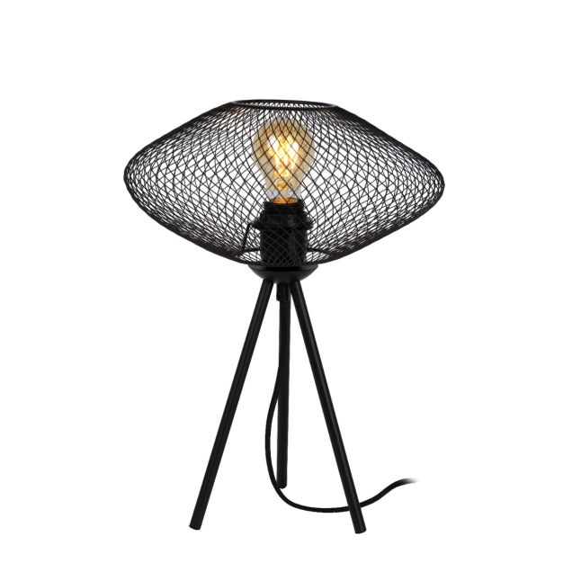 Lucide Mesh - lampe à poser - Ø 30 x 41 cm - noir