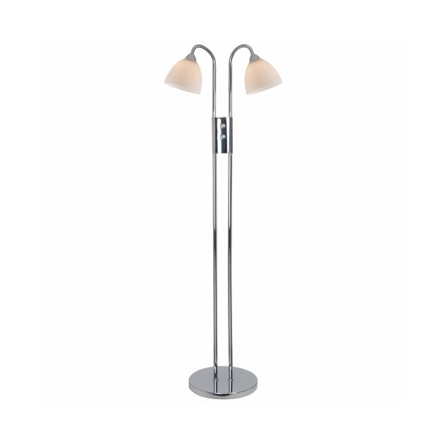 Nordlux Ray Dim 12 - lampadaire - 164 cm - chrome et blanc