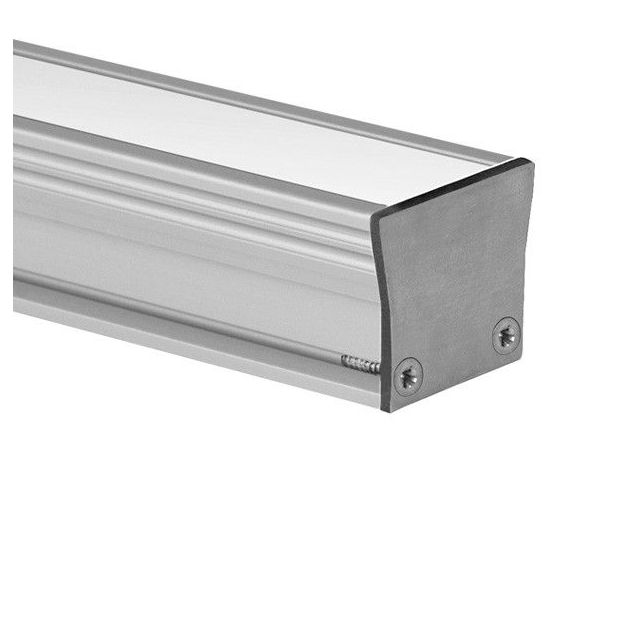 Roi Du Luminaire Recessed Beam - éclairage linéaire extérieur encastré - 200 x 3 cm - 9,4W LED incl. - IP67 - blanc et argent anodisé