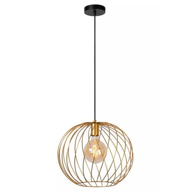 Lucide Danza - lampe suspendue - Ø 40 x 165 cm - or