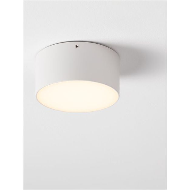 Nova Luce Judi - plafonnier - Ø 12 x 6 cm - 10W LED incl. - IP65 - blanc