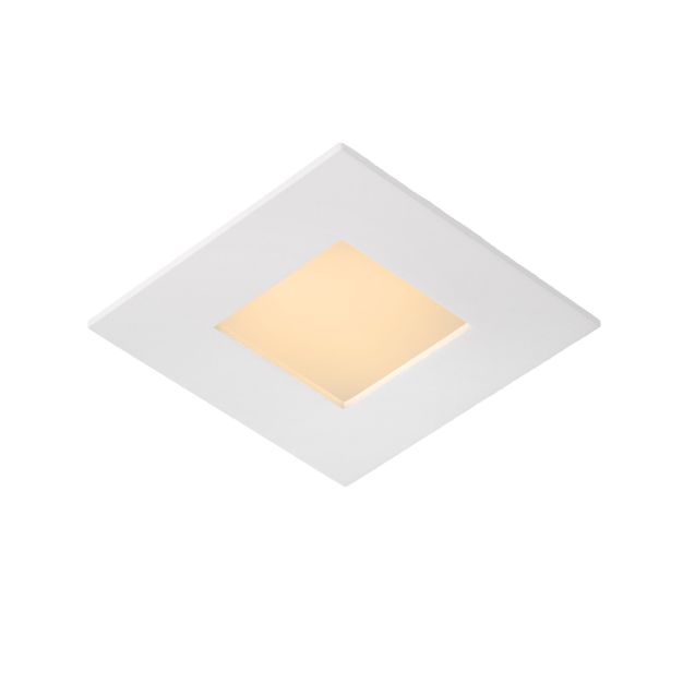 Lucide Brice Square - spot encastré - 108 x 108 mm, 96 x 96 mm format encastré - 8W LED dimmable incl. - blanc