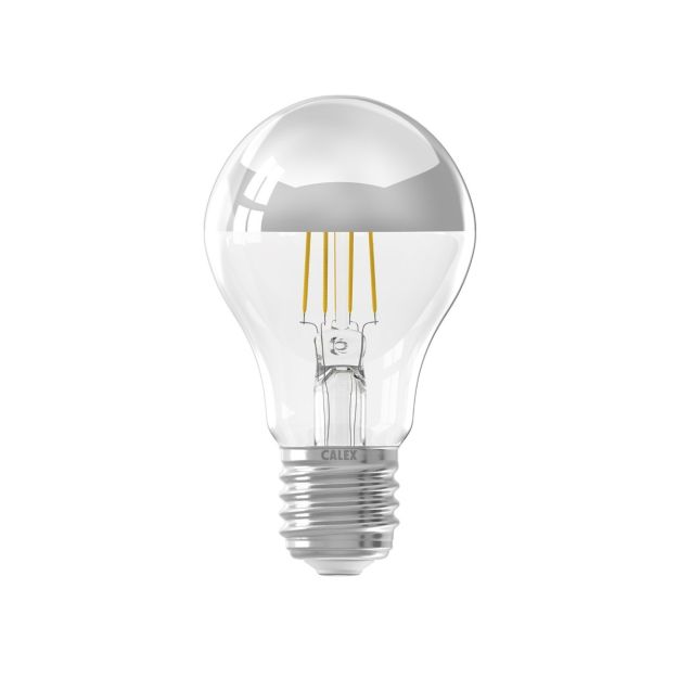 Calex Lampe diamant à filament LED - Ø 6 x 10 cm - E27 - 4W - dimmable - 2700K - transparent avec réflecteur