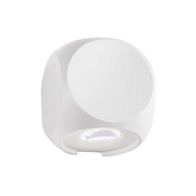 Nova Luce Zari - applique murale extérieure - 5,5 x 6,5 x 6,5 cm - 2 x 2W LED incl. - IP54 - blanc