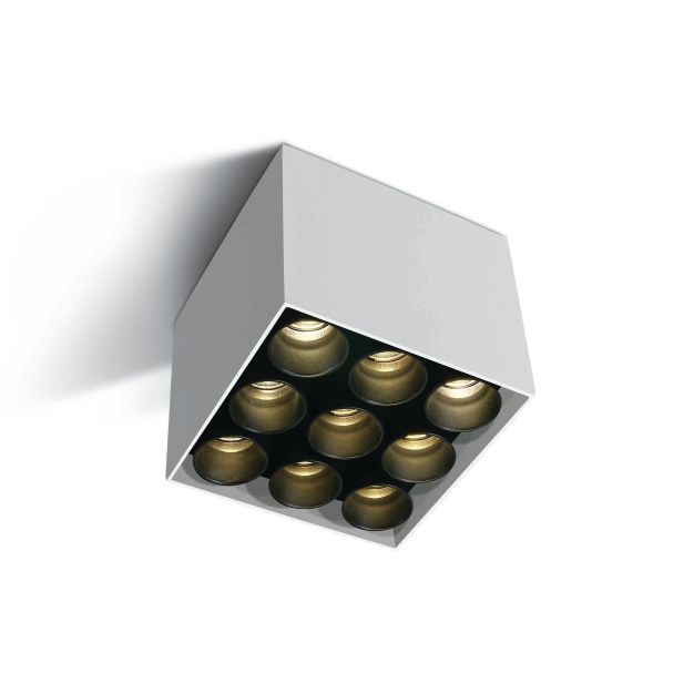 ONE Light Dark Light Tubes de plafond - plafonnier - 9,5 x 9,5 x 8,4 cm - 20W LED incl. - blanc