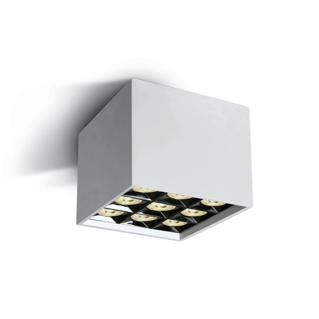 ONE Light Mirror Square Boxes - plafonnier - 12,3 x 12,3 x 8,8 cm - 30W LED incl. - blanc