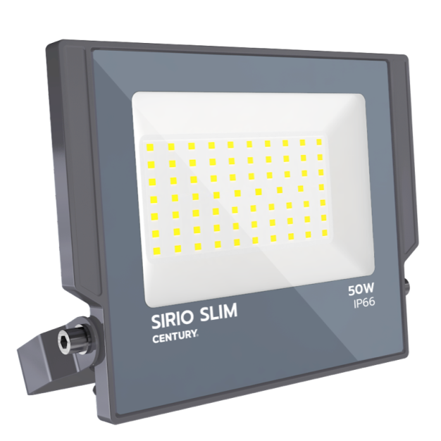 Century Italia Sirio Slim - spot - 20 x 17,8 x 2,9 cm - 50W LED incl. - IP66 - noir