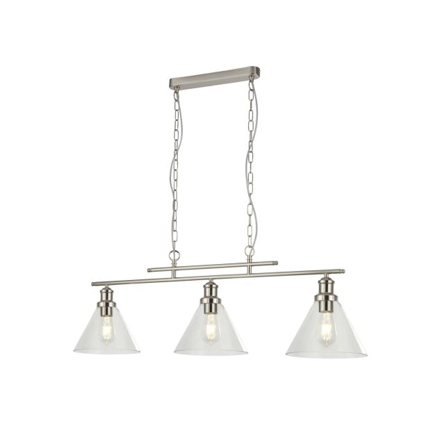 Searchlight Pyramid - lampe suspendue - 95 x 23 x 87 cm - argent satiné