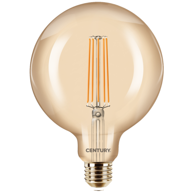 Century Italia Lampe à filament LED - Ø 12,5 x 17 cm - E27 - 11W dimmable - 2200K - ambre