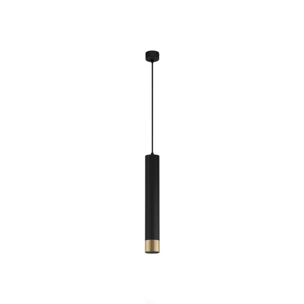 Nova Luce Picto - lampe suspendue - Ø 6 x 240 cm - noir et or