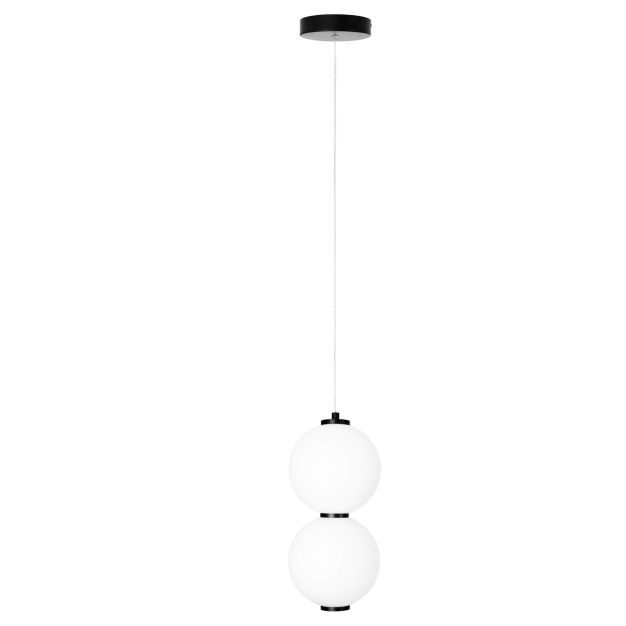 Maxlight Tama - lampe suspendue - Ø 16 x 170 cm - 16W LED incl - noir et blanc