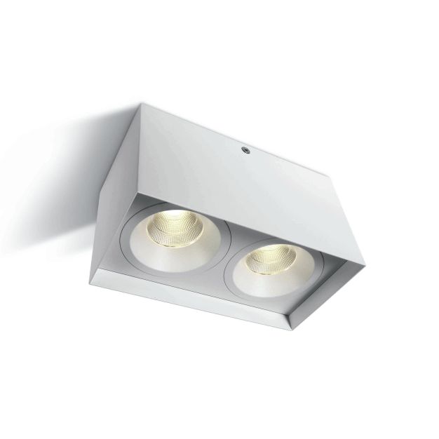 ONE Light COB Indoor Square Cylinders - plafonnier - 18 x 10 x 10,7 cm - 2 x 11W LED incl. - blanc