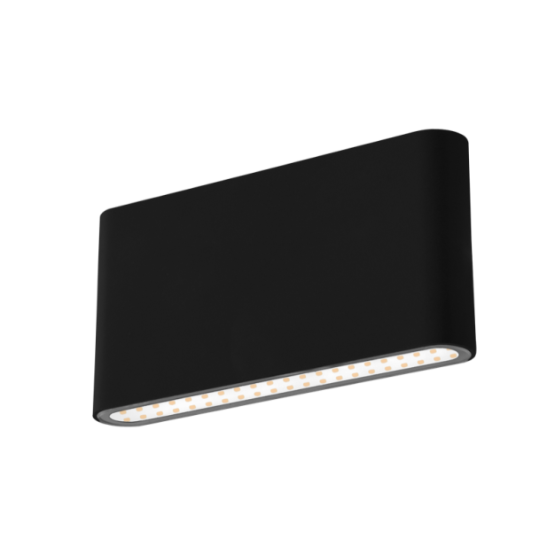 Century Italia Forma - applique murale extérieure - 17,5 x 2,9 x 9 cm - 12W LED incl - couleur de lumière réglable - IP54 - noir