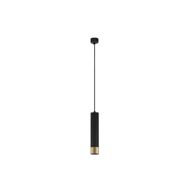 Nova Luce Picto - lampe suspendue - Ø 6 x 230 cm - noir et or