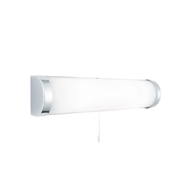 Searchlight Poplar - applique murale avec interrupteur à tirette - 40 x 7,3 x 9 cm - IP44 - blanc