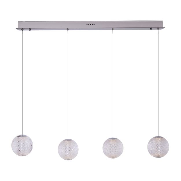 Maxlight Nobile - lampe suspendue - 82 x 10 x 150 cm - 4 x 6W LED incl. - chrome