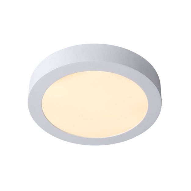 Lucide Brice-Led - plafonnier - Ø 24 x 3,9 cm - 15W LED dimmable incl - IP44 - blanc