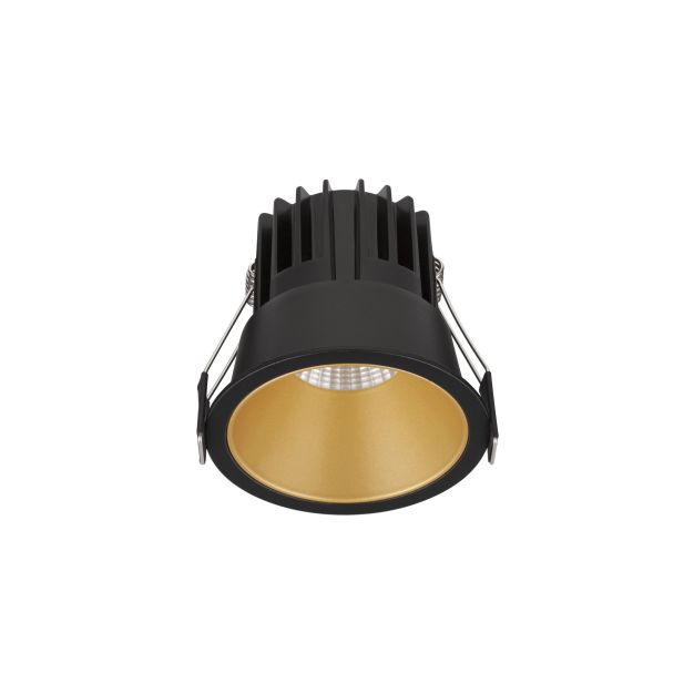 Nova Luce Luela - spot encastré - Ø 85 mm - taille d'encastrement 75 mm - 13W LED incl. - noir et or - 2700K