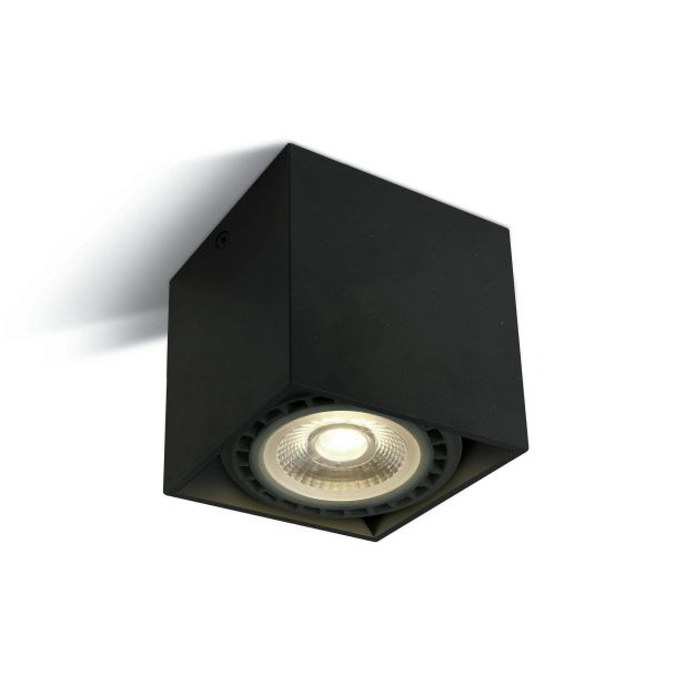 ONE Light R111 GU10 plafonnier - spot en saillie 1L - 12 x 12 x 11,5 cm - noir