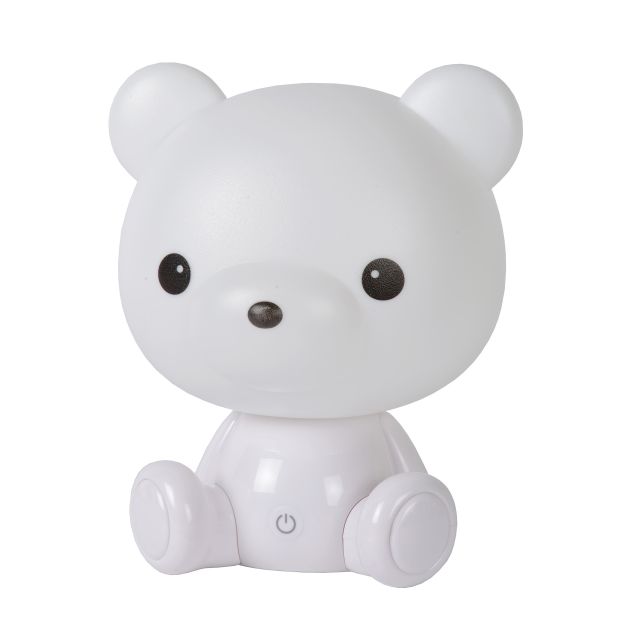 Lucide Dodo Bear - lampe enfant - 25 cm - 3W LED dimmable incl - blanc