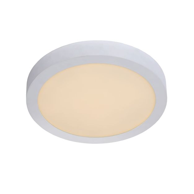 Lucide Brice Round - plafonnier/mural - Ø 30 x 3,9 cm - 30W LED dimmable incl. - blanc