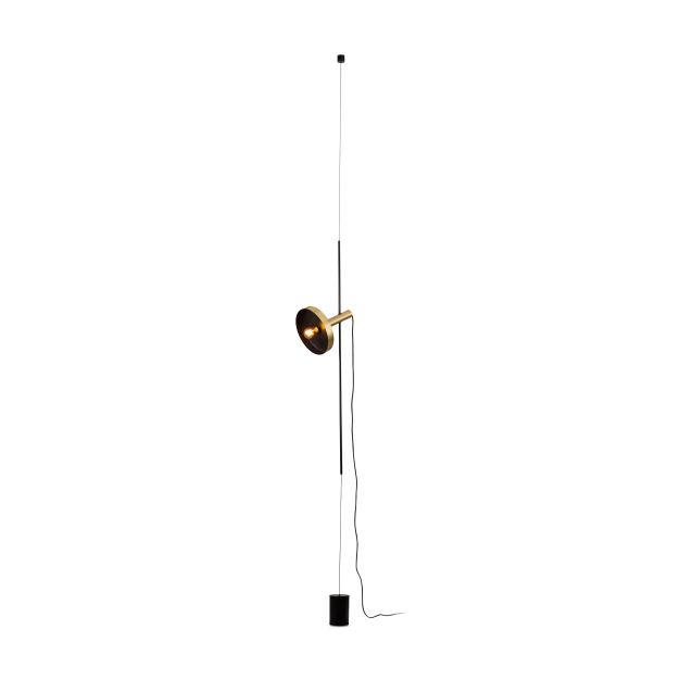 Faro Whizz - lampe suspendue - Ø 10 x 419,5 cm - or satiné et noir