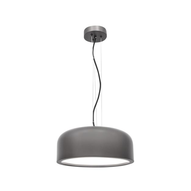 Nova Luce Perleto - lampe suspendue - Ø 35 x 133 cm - gris